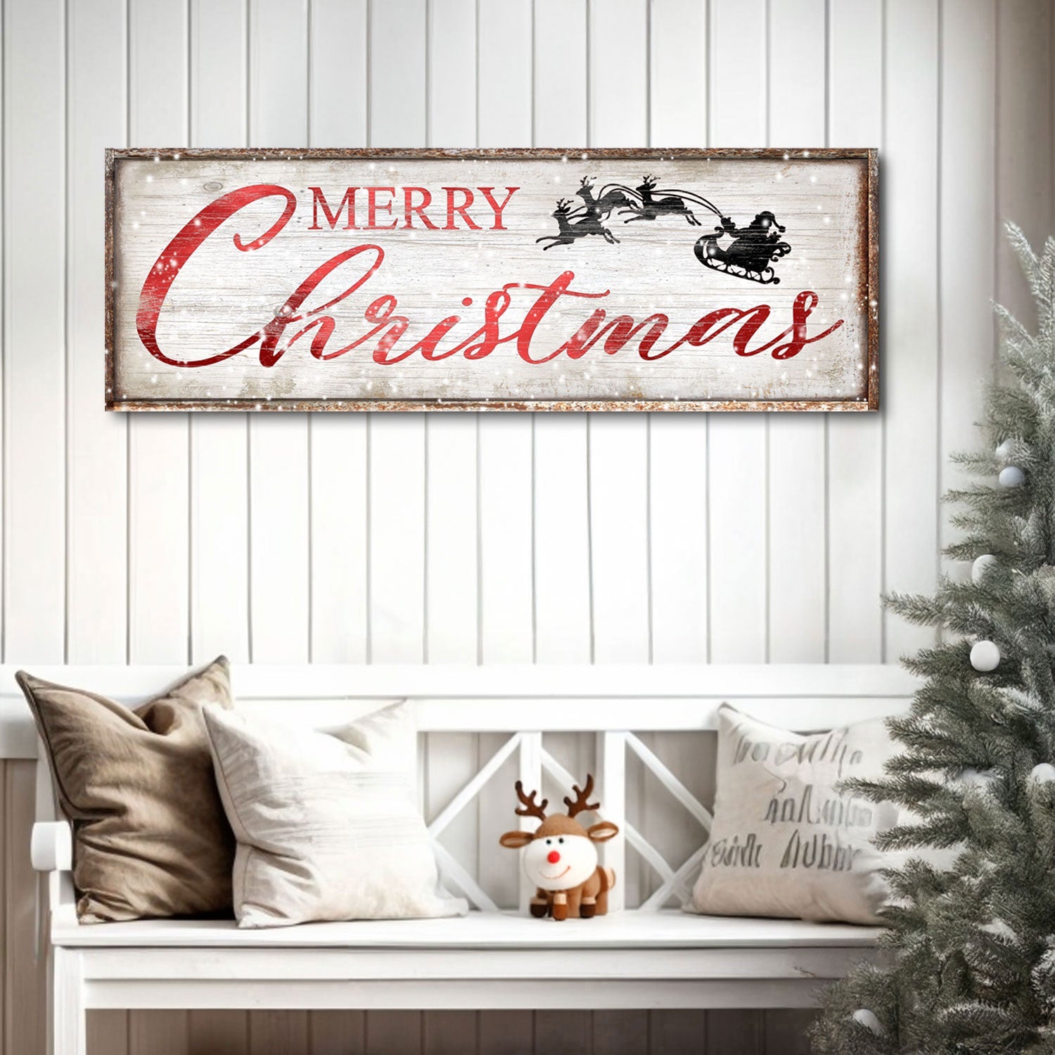 Vintage Merry Christmas Sign on sale at MyriadMart