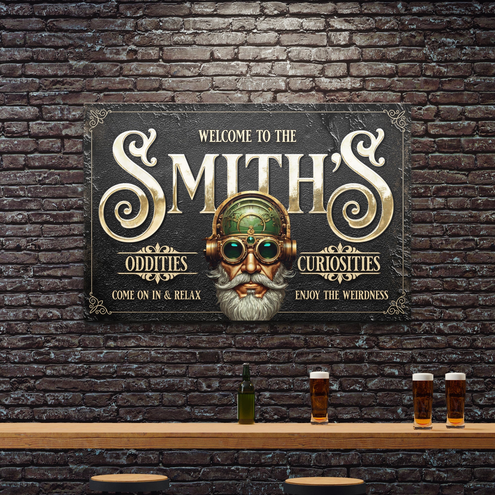 Personalized Family Steampunk Sign on sale at MyriadMart