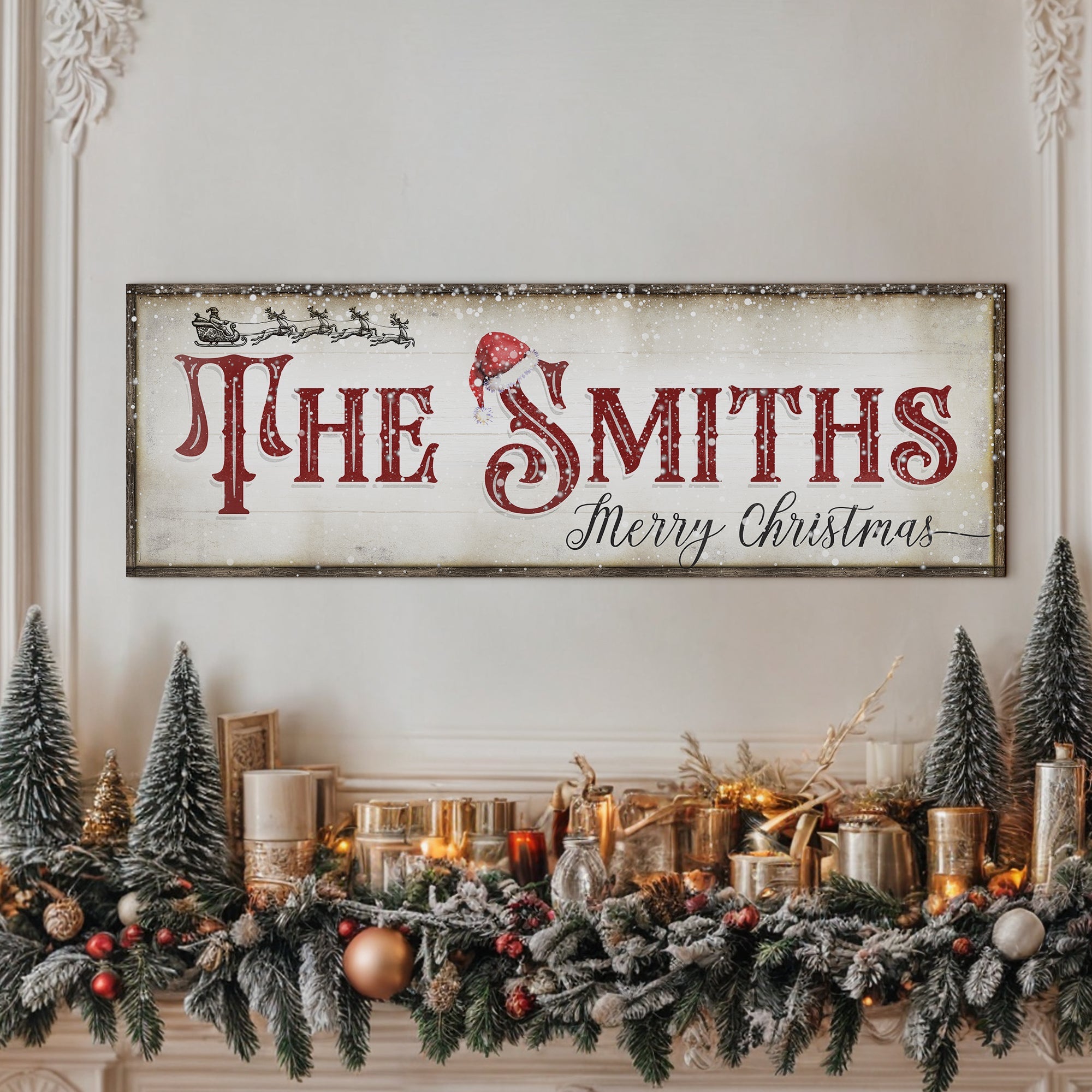 Christmas Family Name Sign IV on sale at MyriadMart