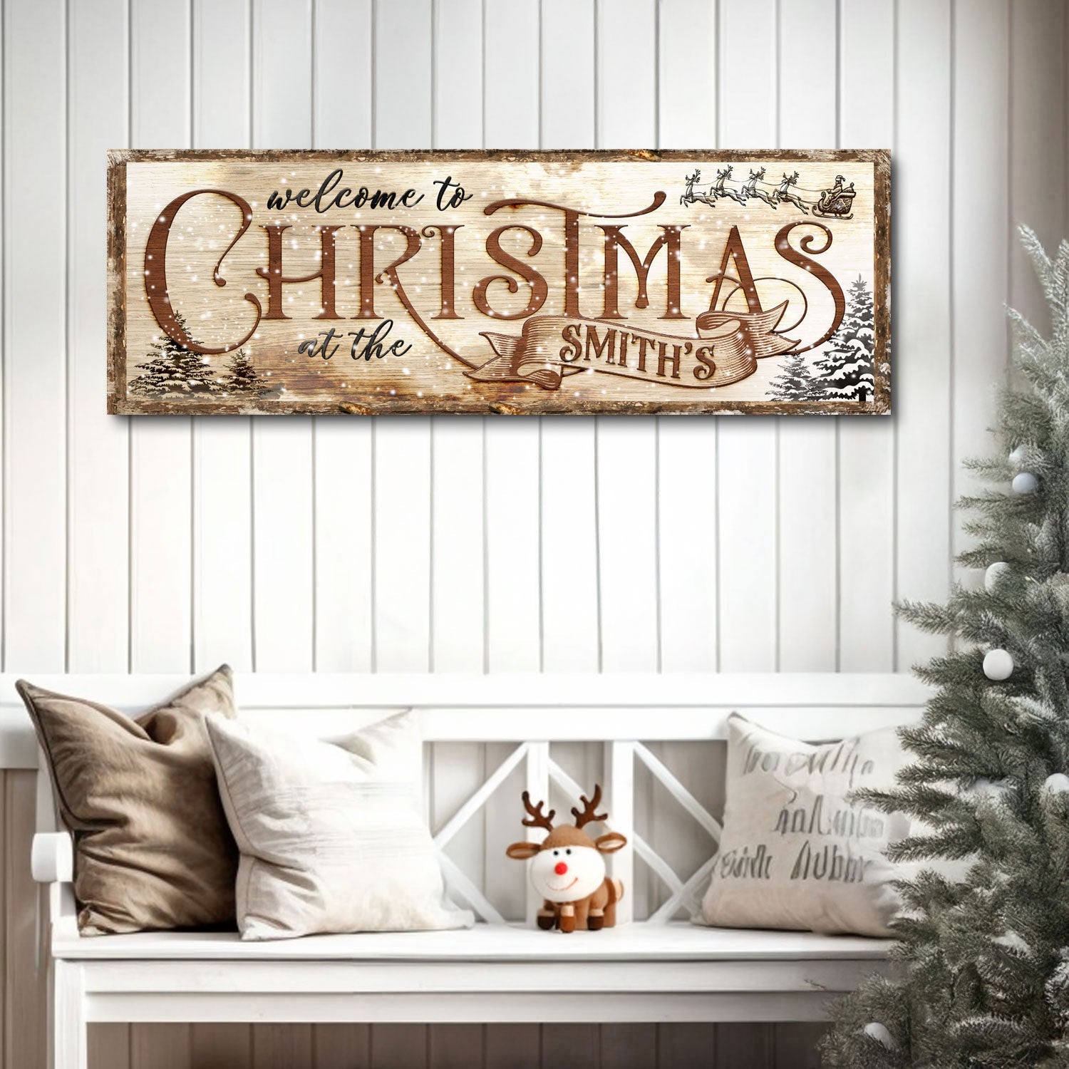Family Welcome To Christmas Sign on sale at MyriadMart