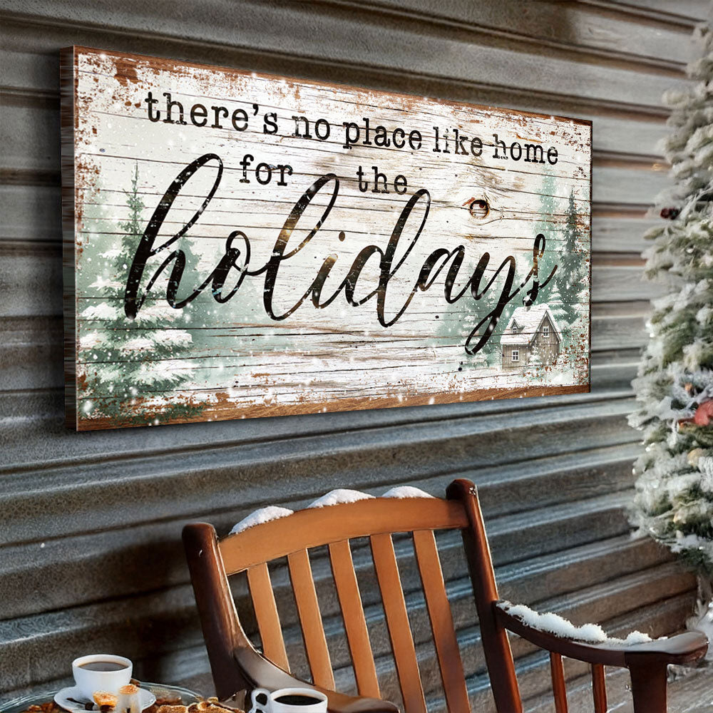 There's No Place Like Home For The Holidays Christmas Sign III on sale at MyriadMart