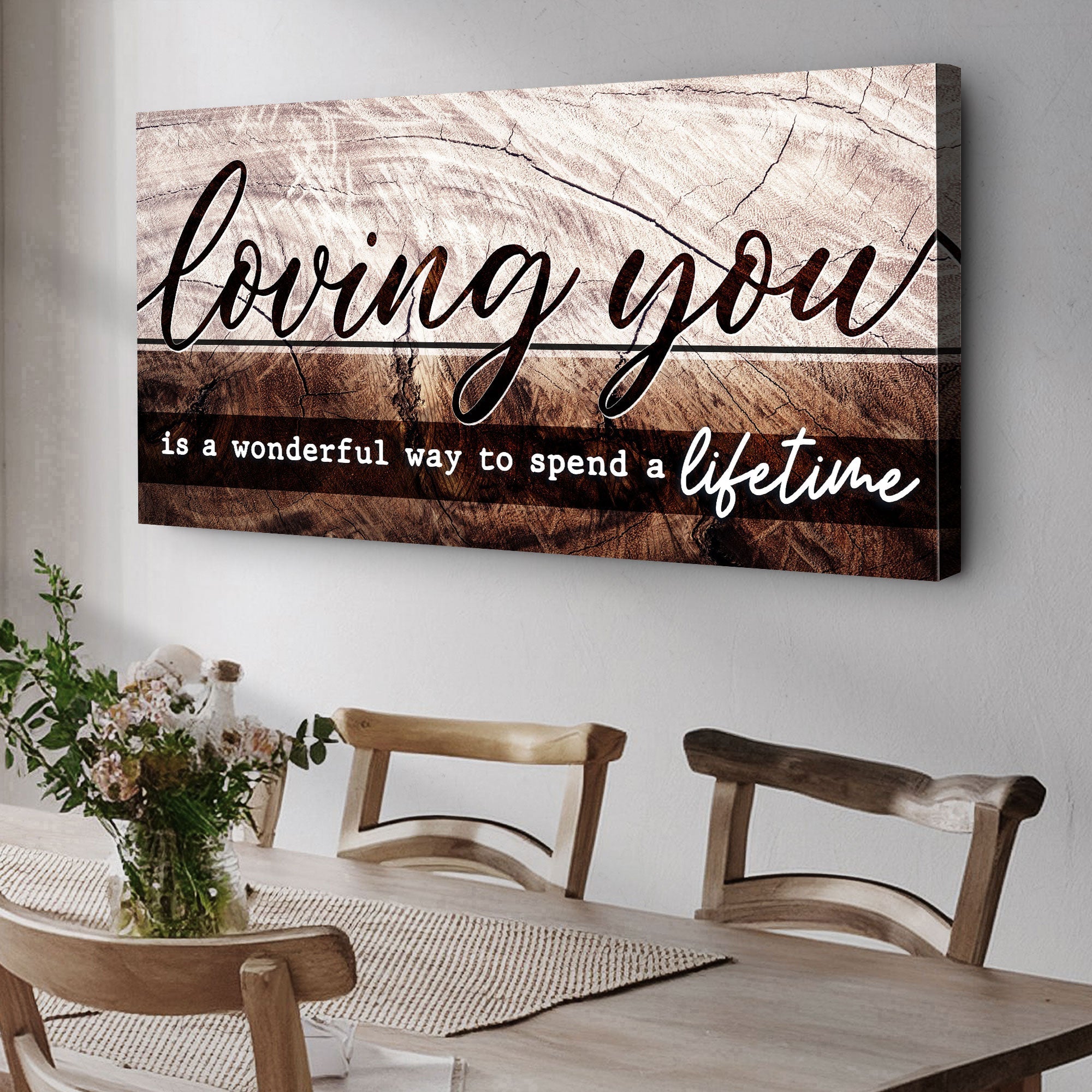 Loving You Is A Wonderful Way To Spend A Lifetime Sign II on sale at MyriadMart