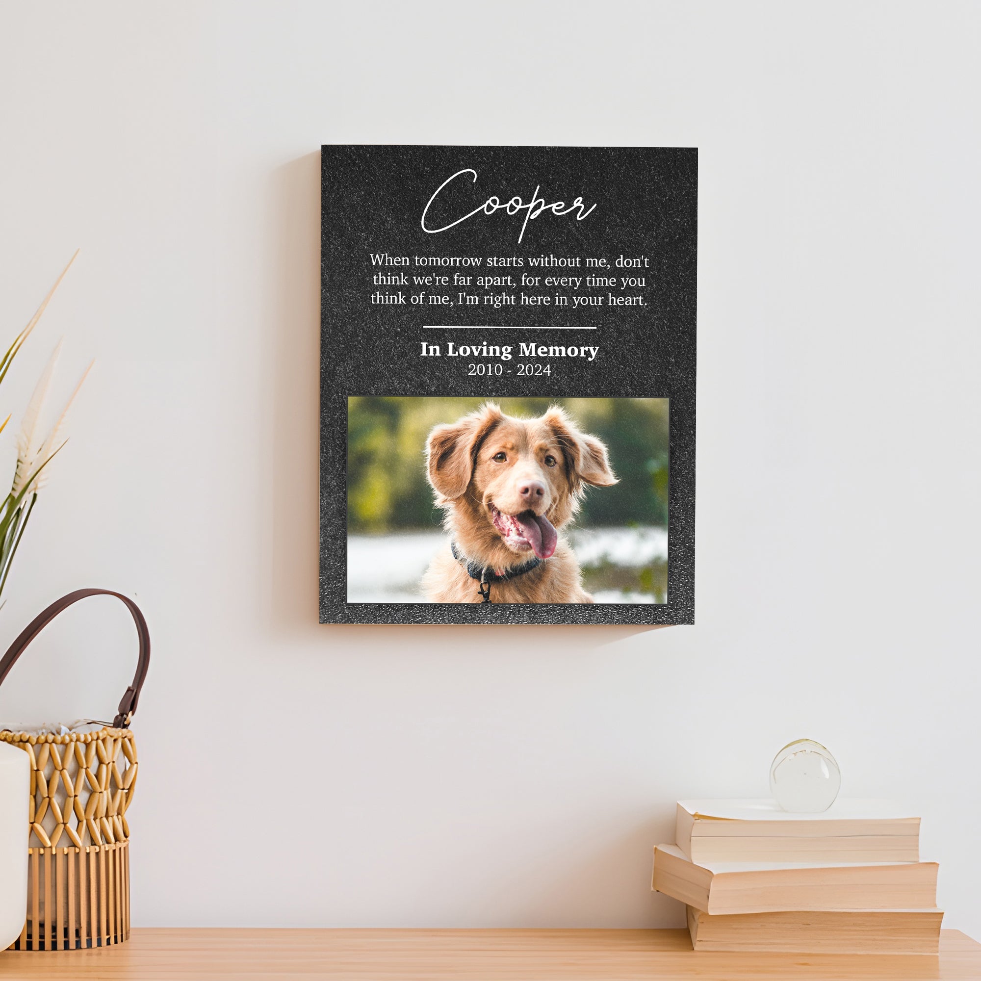 Pet Memorial Portrait Watercolor Sign Here In Your Heart on sale at MyriadMart
