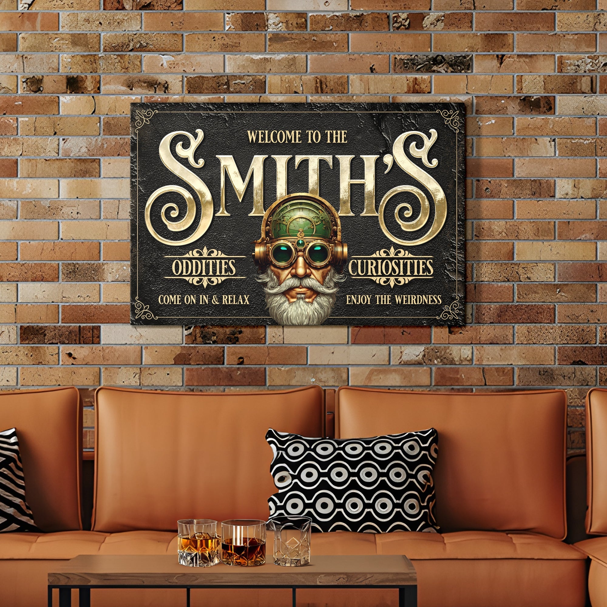 Personalized Family Steampunk Sign on sale at MyriadMart