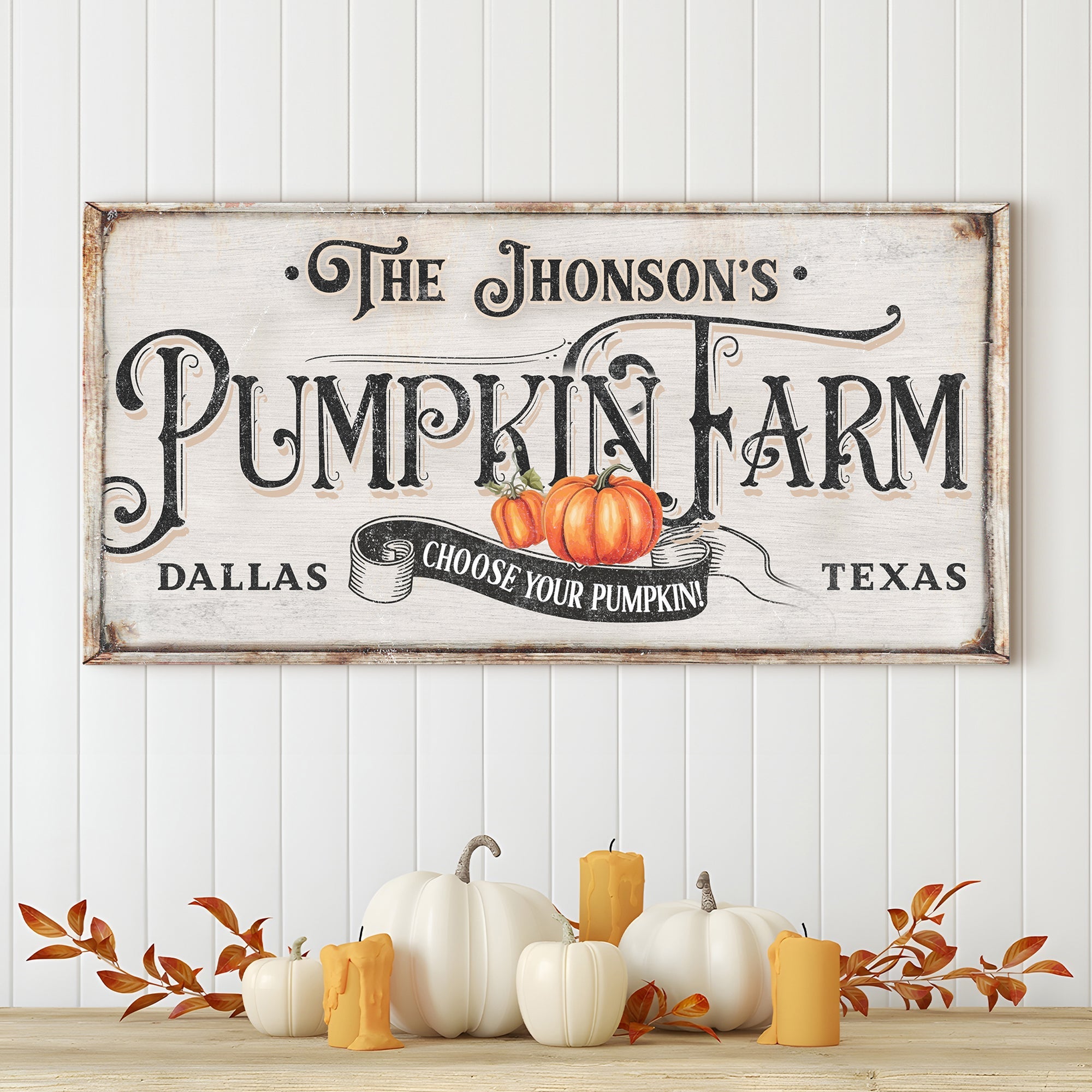 Family Pumpkin Farm Sign on sale at MyriadMart