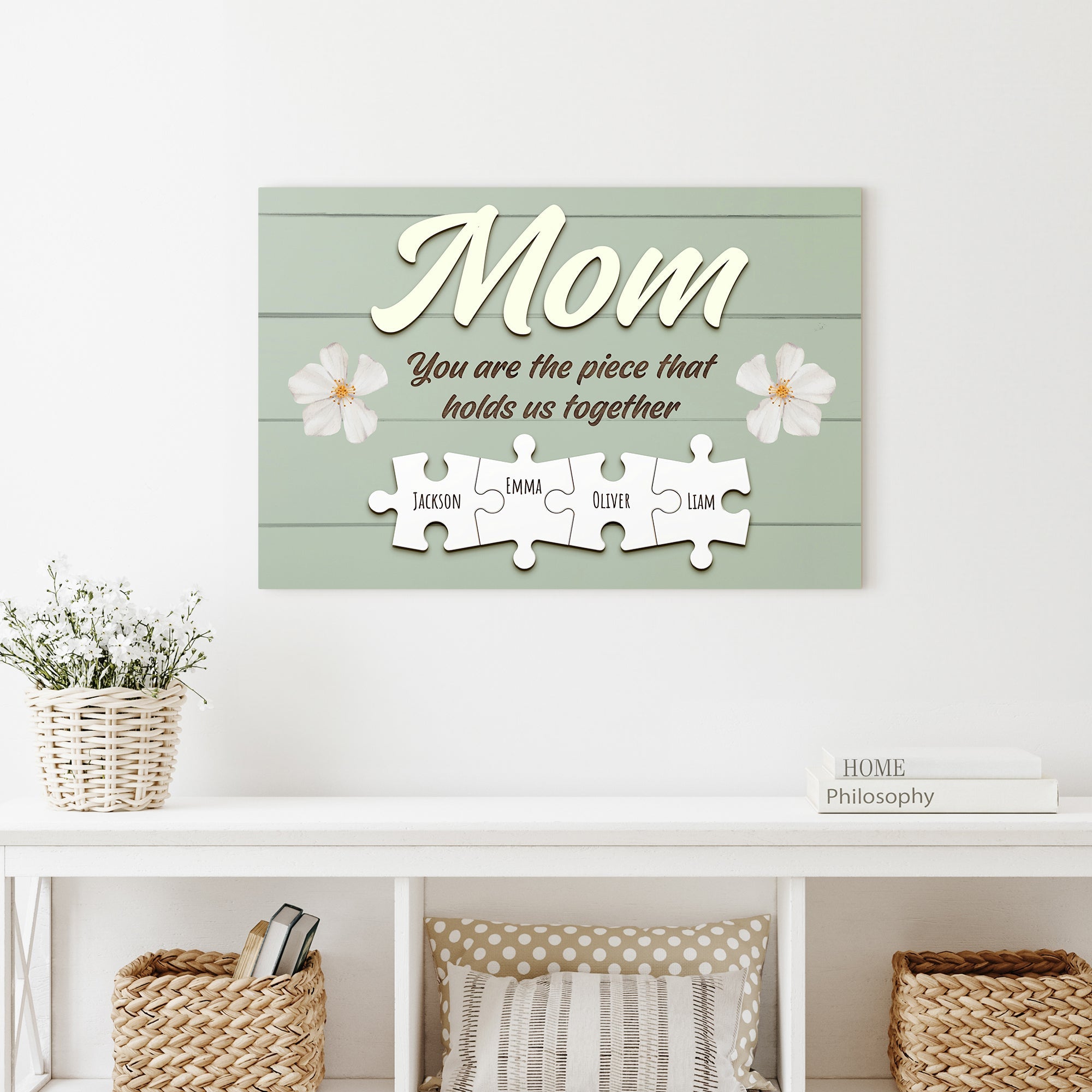 Mother's Day Sign The Piece That Holds Us Together on sale at MyriadMart