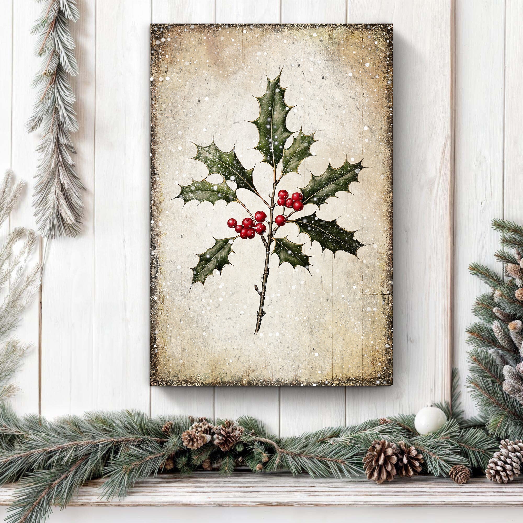 Christmas Holly Wall Art II on sale at MyriadMart