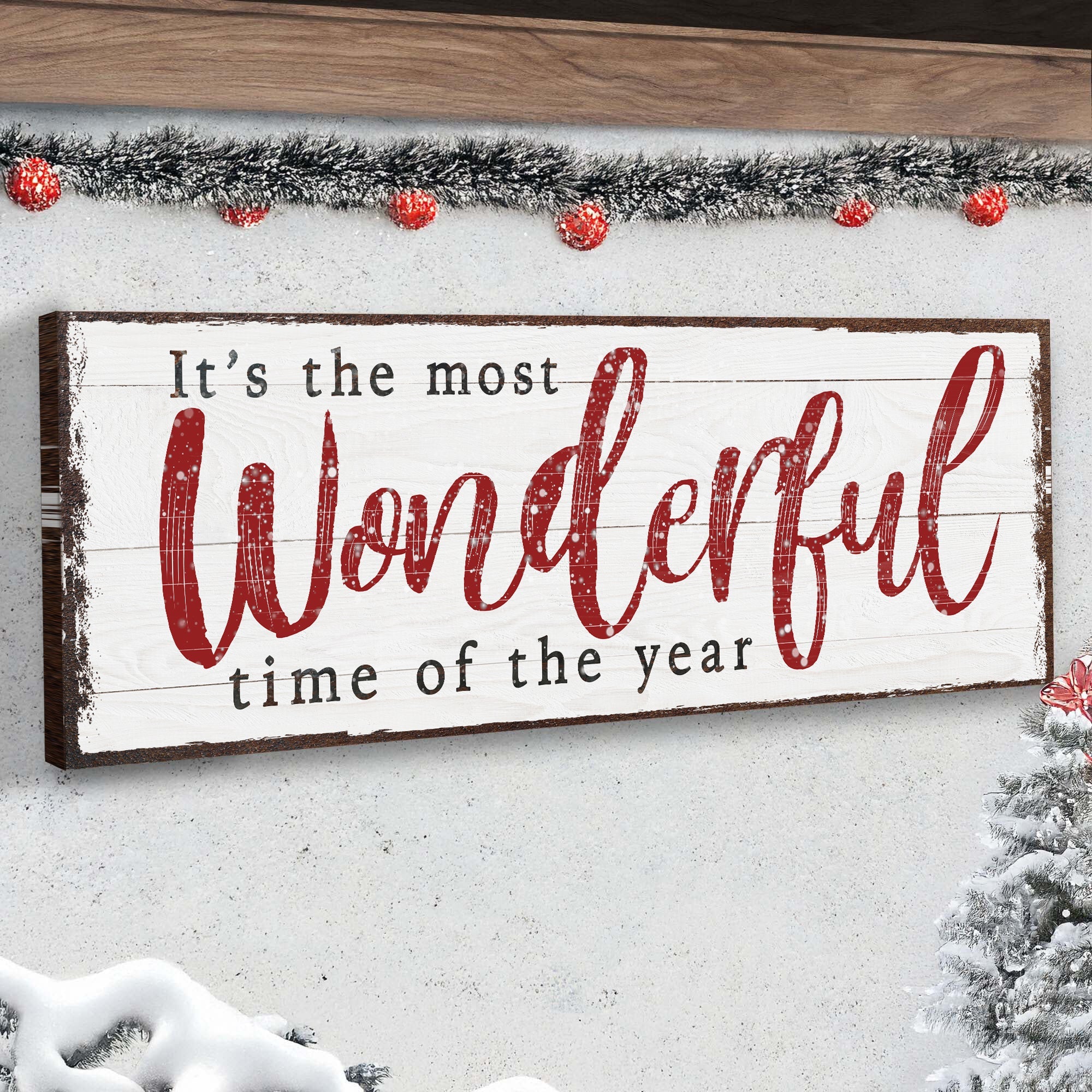 It's The Most Wonderful Time Of The Year Christmas Sign VI on sale at MyriadMart