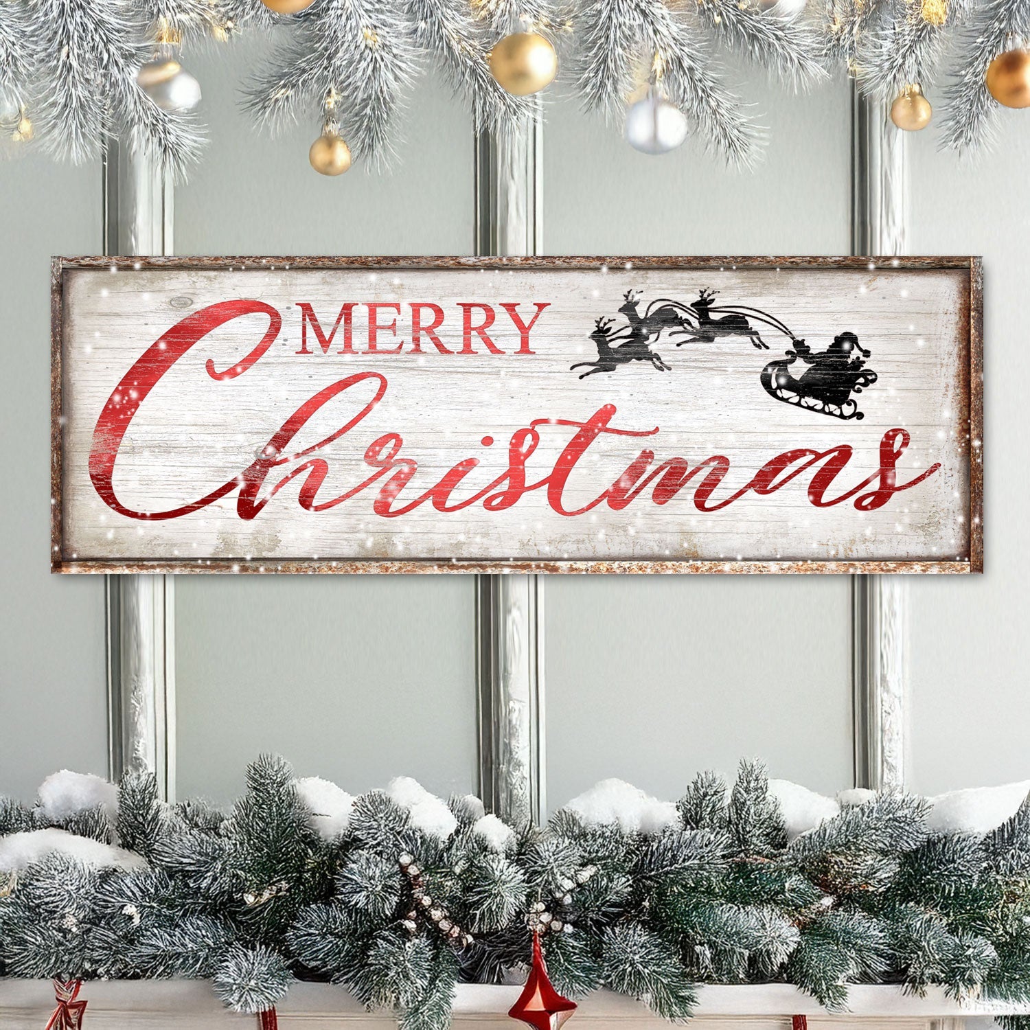 Vintage Merry Christmas Sign on sale at MyriadMart
