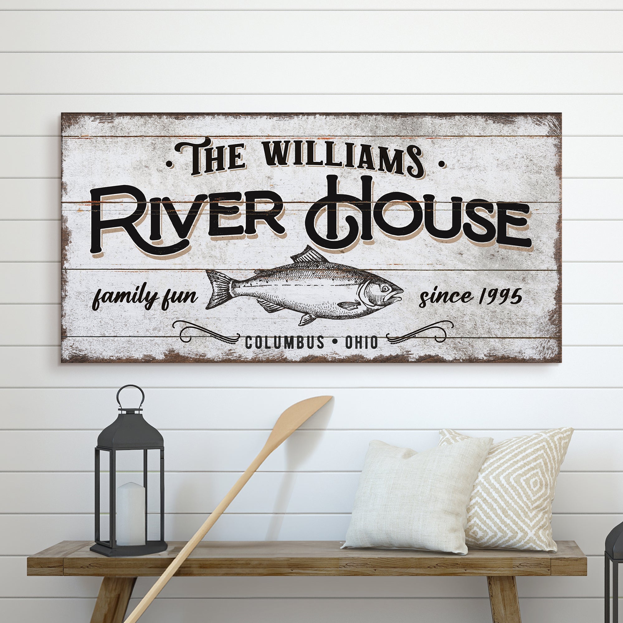 Personalized River House Sign on sale at MyriadMart
