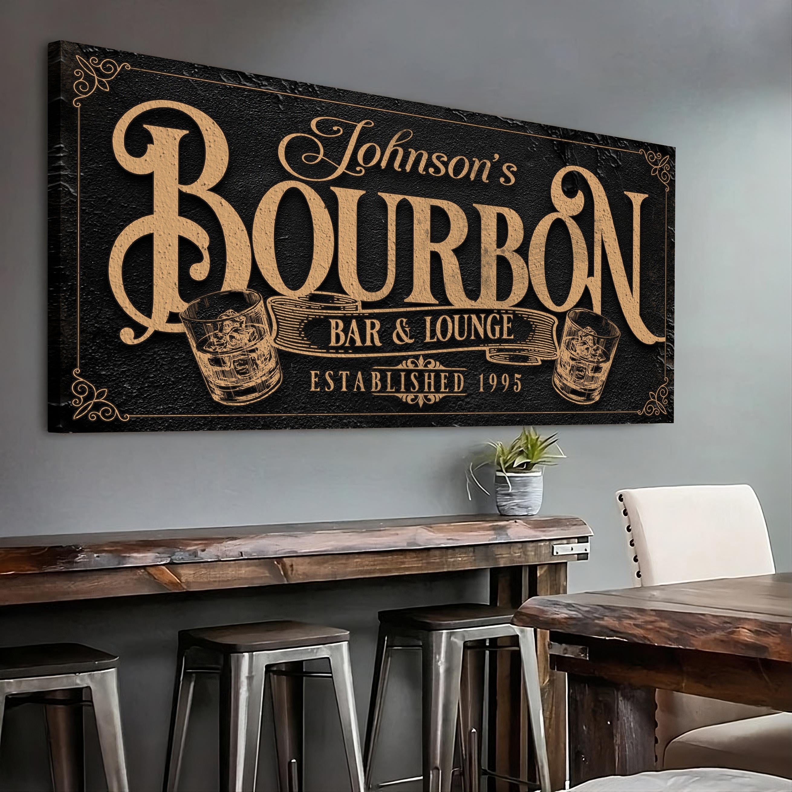 Personalized Bourbon Bar Sign II on sale at MyriadMart