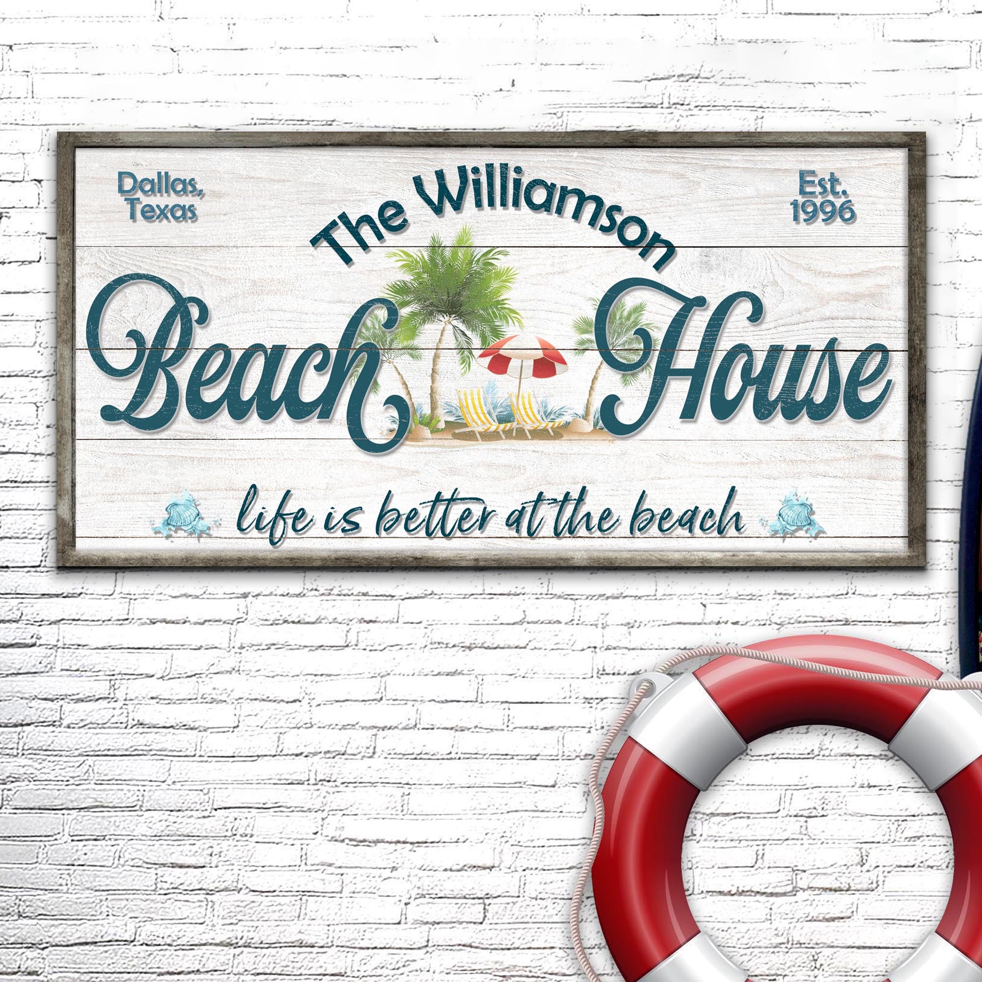 Personalized Beach House Sign III on sale at MyriadMart