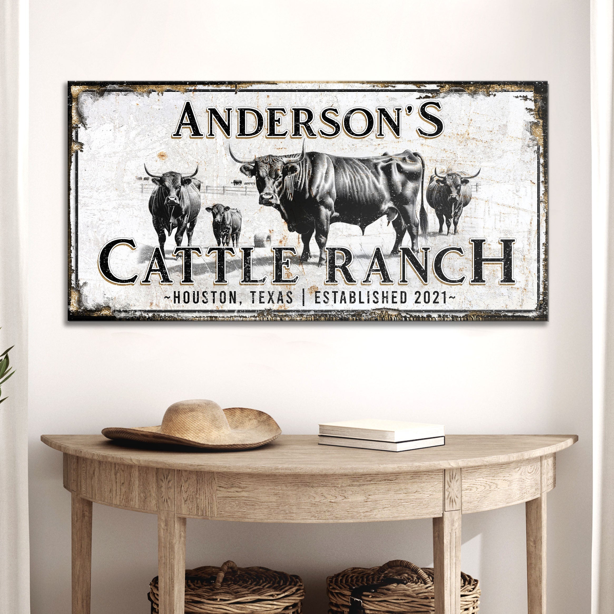 Personalized Cattle Sign on sale at MyriadMart