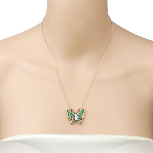 2.60 Carat Genuine Emerald and White Zircon .925 Sterling Silver Necklace on sale at MyriadMart