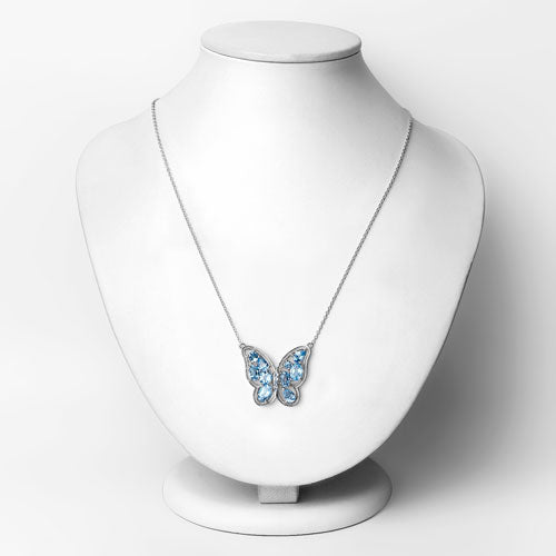 5.54 Carat Genuine Swiss Blue Topaz .925 Sterling Silver Necklace on sale at MyriadMart