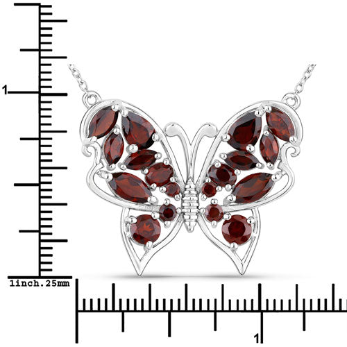 4.60 Carat Genuine Garnet .925 Sterling Silver Necklace on sale at MyriadMart