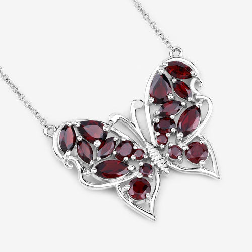 4.60 Carat Genuine Garnet .925 Sterling Silver Necklace on sale at MyriadMart