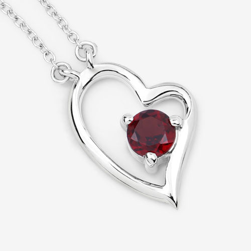 0.60 Carat Genuine Garnet .925 Sterling Silver Necklace on sale at MyriadMart