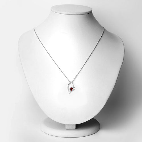 0.60 Carat Genuine Garnet .925 Sterling Silver Necklace on sale at MyriadMart