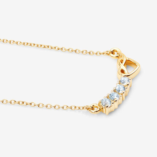 0.24 Carat Genuine Aquamarine .925 Sterling Silver Necklace on sale at MyriadMart