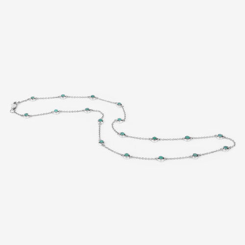 1.80 Carat Genuine Emerald .925 Sterling Silver Necklace on sale at MyriadMart