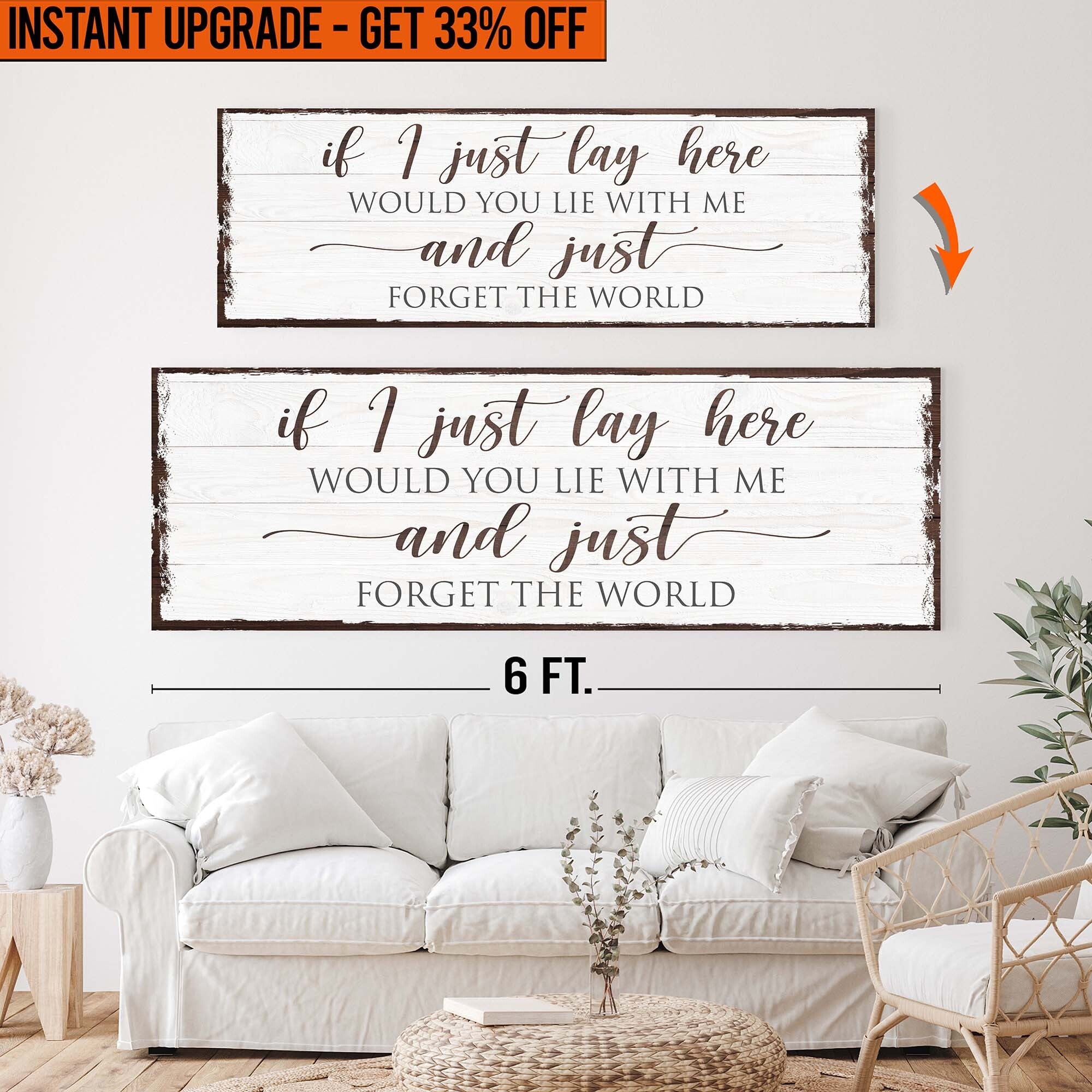 Upgrade Your 20x60 Inches 'Would You Lie With Me' Canvas To 24x72 Inches on sale at MyriadMart