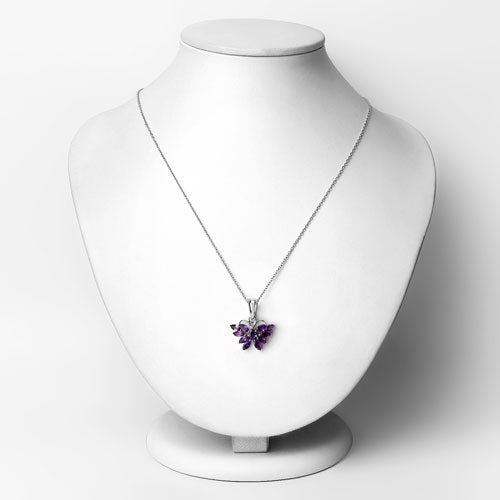 1.65 Carat Genuine Amethyst .925 Sterling Silver Pendant on sale at MyriadMart