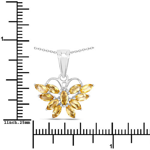 1.32 Carat Genuine Citrine .925 Sterling Silver Pendant on sale at MyriadMart