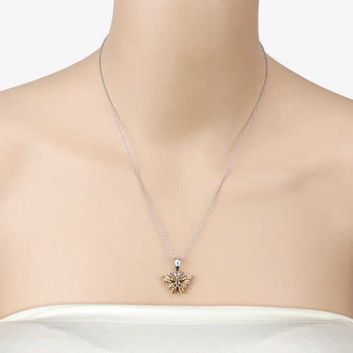 1.32 Carat Genuine Citrine .925 Sterling Silver Pendant on sale at MyriadMart
