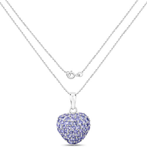 7.00 Carat Genuine Tanzanite .925 Sterling Silver Pendant on sale at MyriadMart