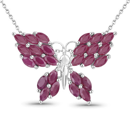 3.12 Carat Genuine Ruby .925 Sterling Silver Pendant on sale at MyriadMart