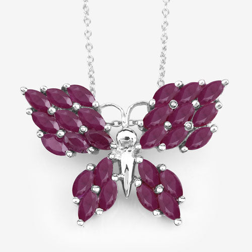 3.12 Carat Genuine Ruby .925 Sterling Silver Pendant on sale at MyriadMart