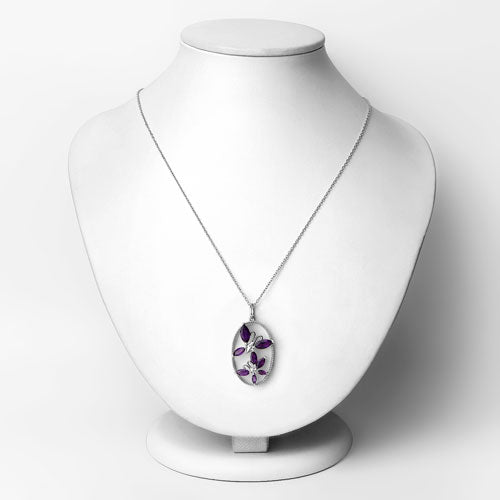 2.12 Carat Genuine Amethyst .925 Sterling Silver Pendant on sale at MyriadMart