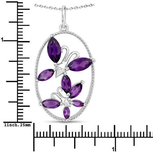 2.12 Carat Genuine Amethyst .925 Sterling Silver Pendant on sale at MyriadMart