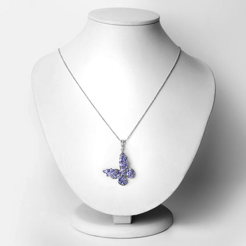 3.78 Carat Genuine Tanzanite .925 Sterling Silver Pendant on sale at MyriadMart