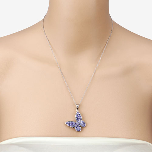 3.78 Carat Genuine Tanzanite .925 Sterling Silver Pendant on sale at MyriadMart