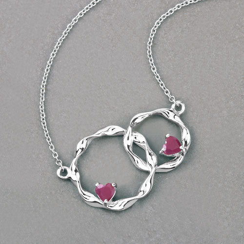 0.70 Carat Genuine Ruby .925 Sterling Silver Pendant on sale at MyriadMart