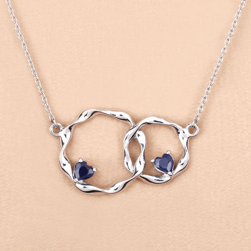 0.70 Carat Genuine Blue Sapphire .925 Sterling Silver Pendant on sale at MyriadMart