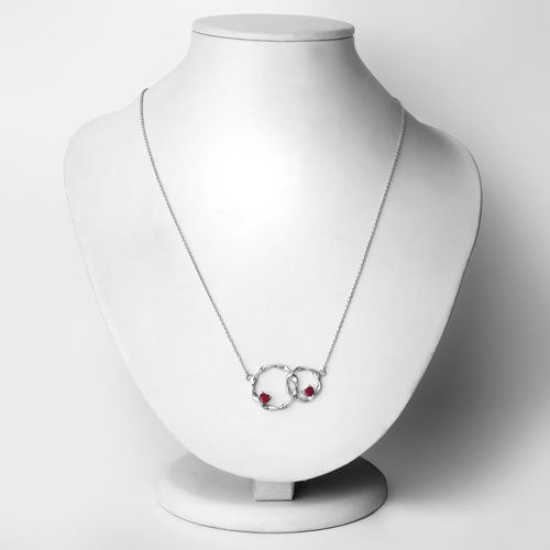 0.70 Carat Genuine Ruby .925 Sterling Silver Pendant on sale at MyriadMart