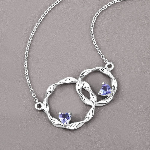 0.38 Carat Genuine Tanzanite .925 Sterling Silver Pendant on sale at MyriadMart