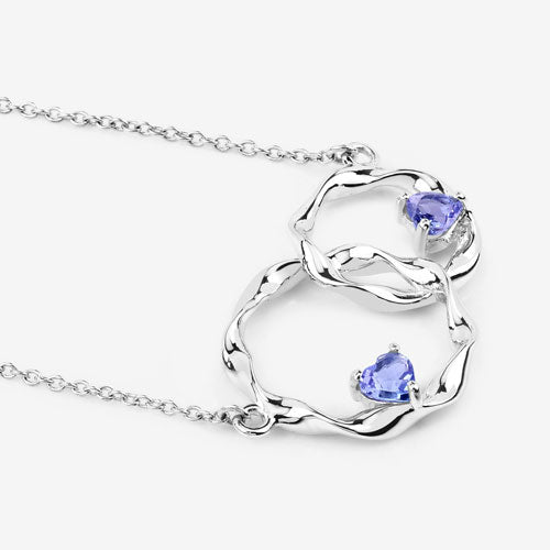 0.38 Carat Genuine Tanzanite .925 Sterling Silver Pendant on sale at MyriadMart
