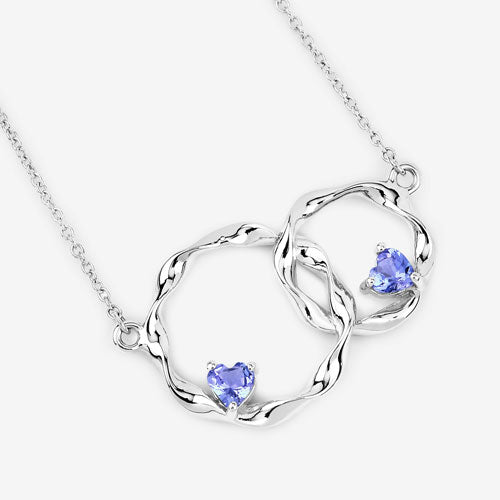 0.38 Carat Genuine Tanzanite .925 Sterling Silver Pendant on sale at MyriadMart