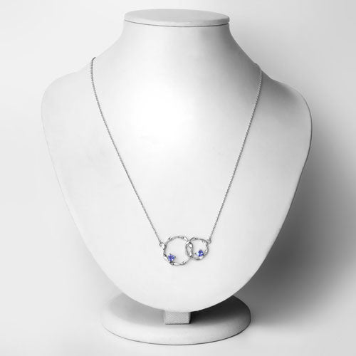 0.38 Carat Genuine Tanzanite .925 Sterling Silver Pendant on sale at MyriadMart