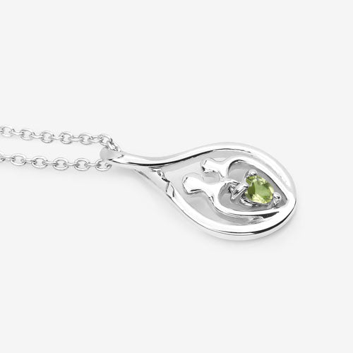 0.15 Carat Genuine Peridot .925 Sterling Silver Pendant on sale at MyriadMart