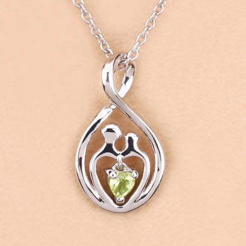0.15 Carat Genuine Peridot .925 Sterling Silver Pendant on sale at MyriadMart