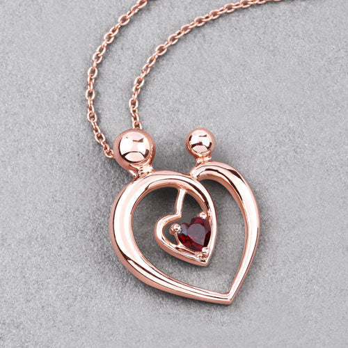 0.32 Carat Genuine Garnet .925 Sterling Silver Pendant on sale at MyriadMart