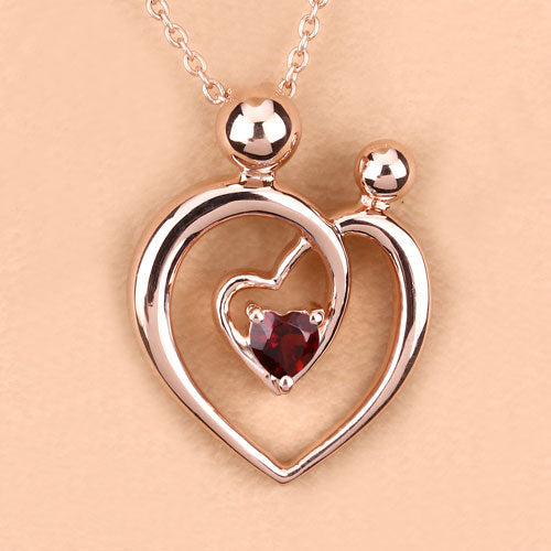 0.32 Carat Genuine Garnet .925 Sterling Silver Pendant on sale at MyriadMart
