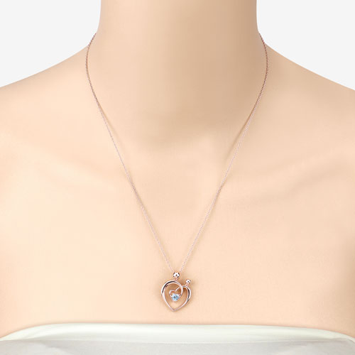0.28 Carat Genuine Swiss Blue Topaz .925 Sterling Silver Pendant on sale at MyriadMart