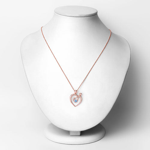 0.28 Carat Genuine Swiss Blue Topaz .925 Sterling Silver Pendant on sale at MyriadMart