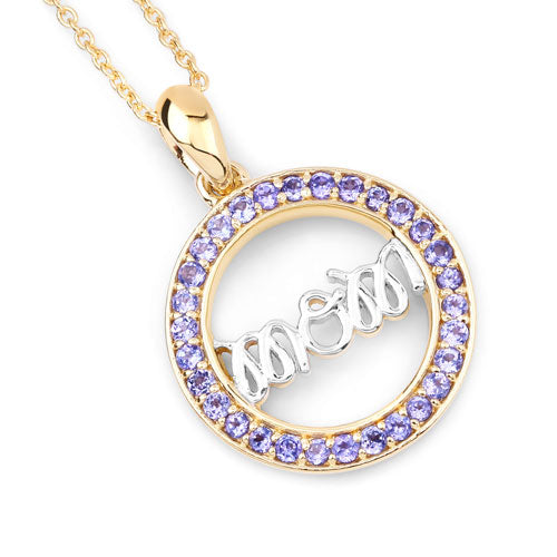0.64 Carat Genuine Tanzanite .925 Sterling Silver Pendant on sale at MyriadMart